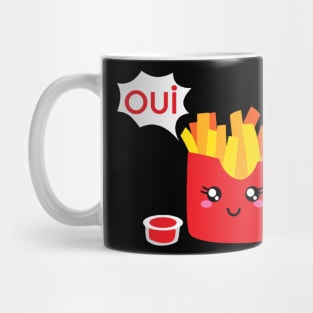 Oui French Fries Pommes Frites Chips Fast Food Gift Mug